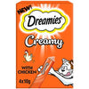Dreamies Creamy Adult Cat and Kitten Treats with Tasty Chicken 4x10g